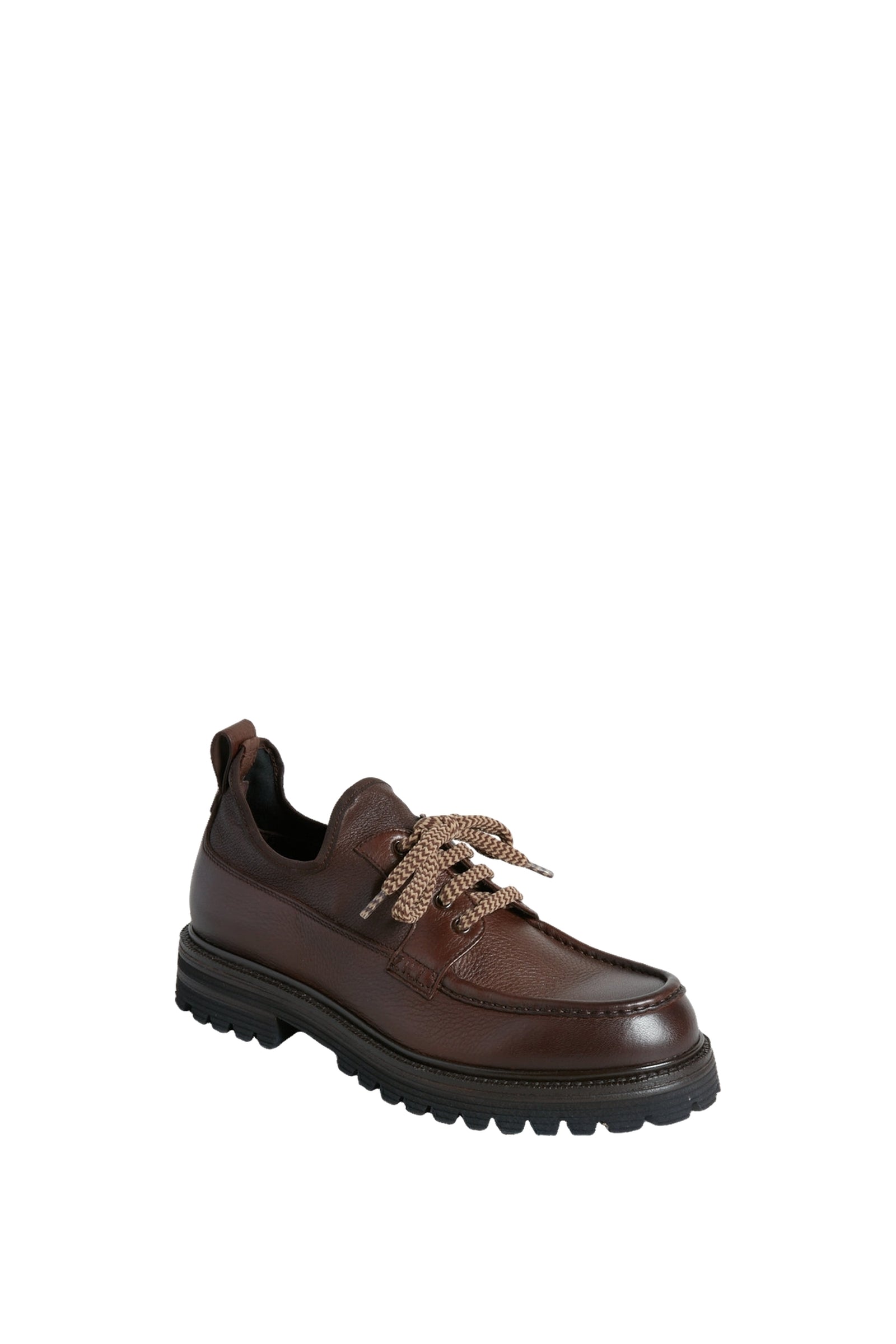 Mocassins à semelle épaisse crantée en cuir exotique - Marron