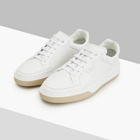 Baskets basses en cuir précieux - White
