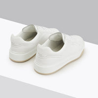 Baskets basses en cuir précieux - White