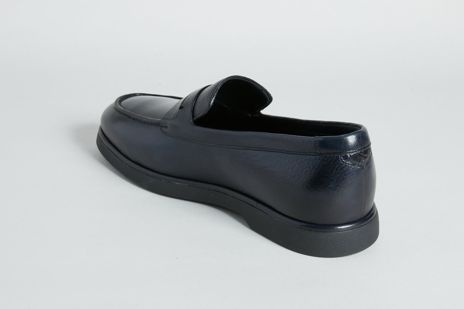 Mocassins à bride en cuir exotique - Bleu