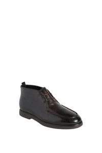Bottines à lactes en cuir exotique - Marron