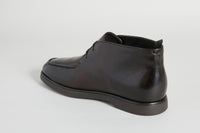 Bottines à lactes en cuir exotique - Marron