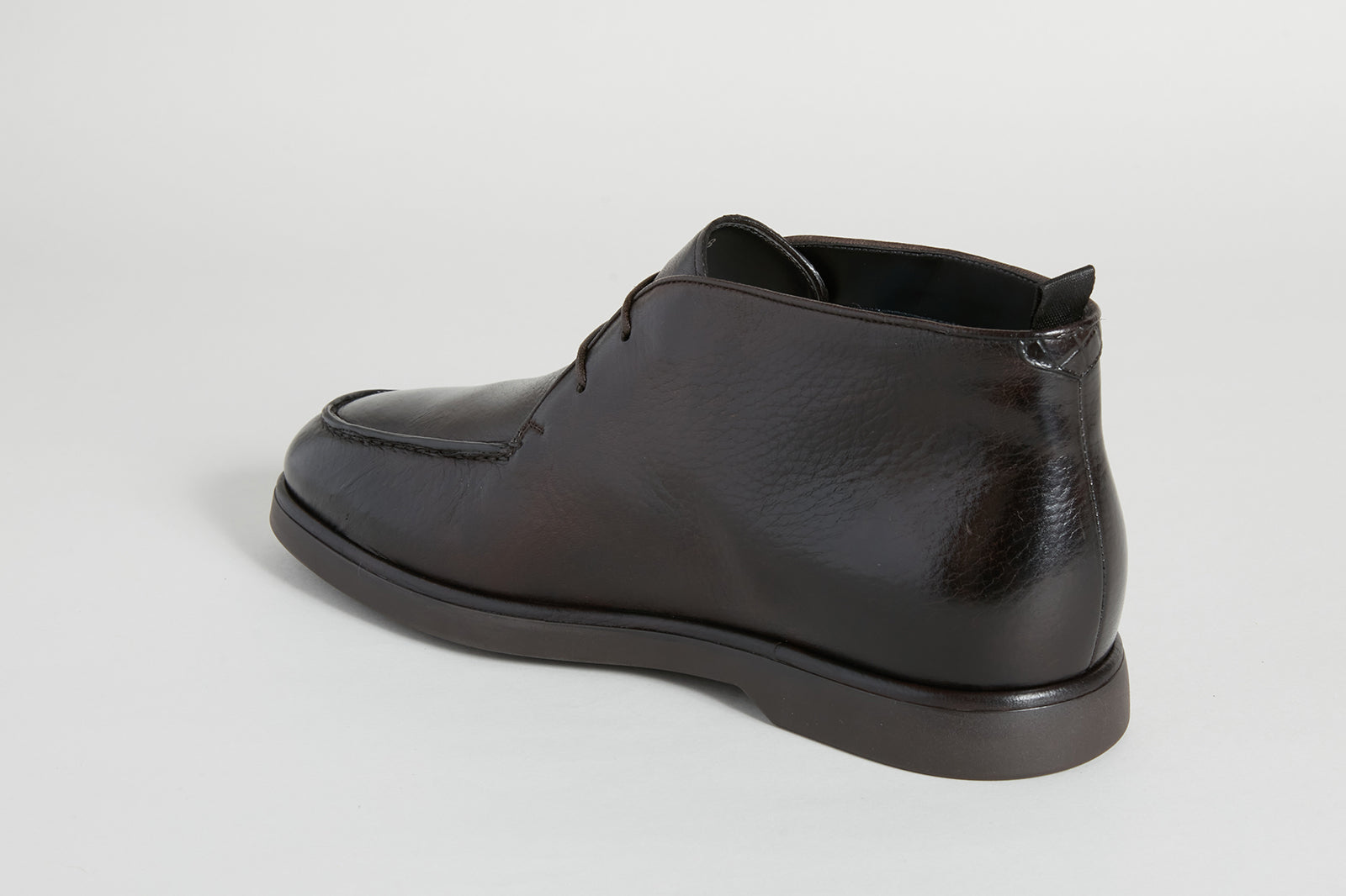 Bottines à lactes en cuir exotique - Marron