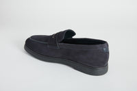 Mocassins à détail métallique en cuir exotique - Bleu