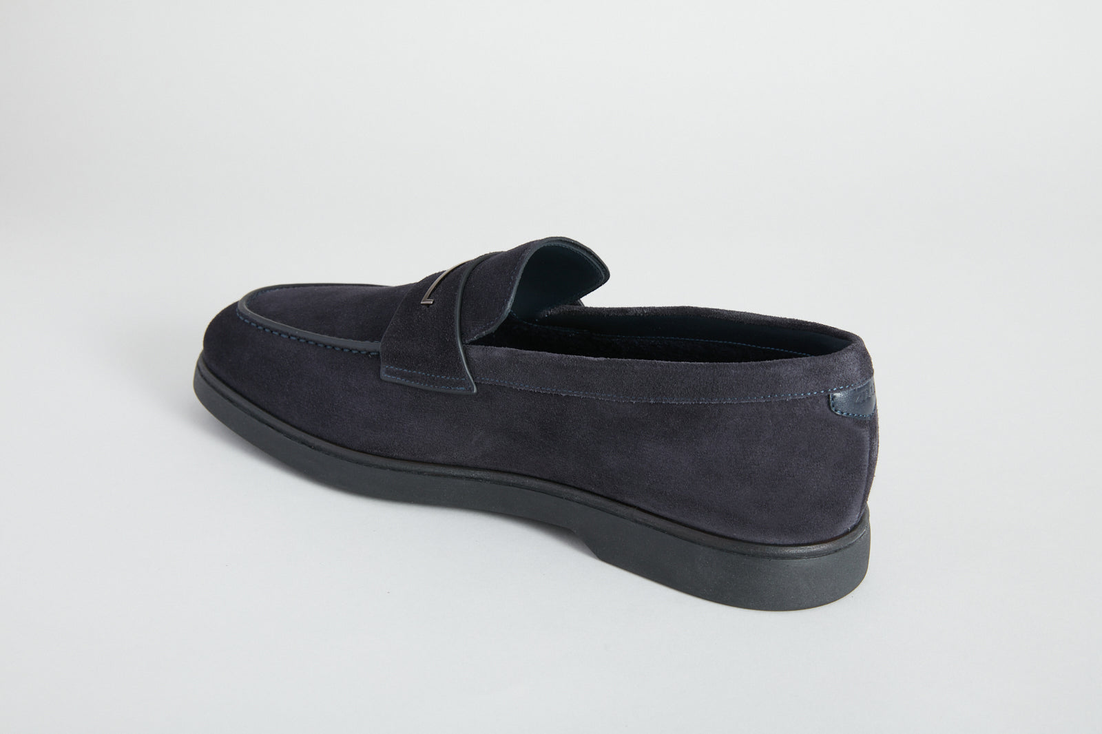 Mocassins à détail métallique en cuir exotique - Bleu