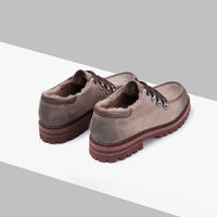 Mocassins à semelle crantée en cuir - Beige & Marron