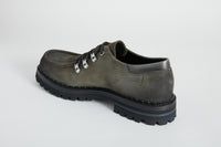 Derbies à semelle crantée en velours - Vert & Noir