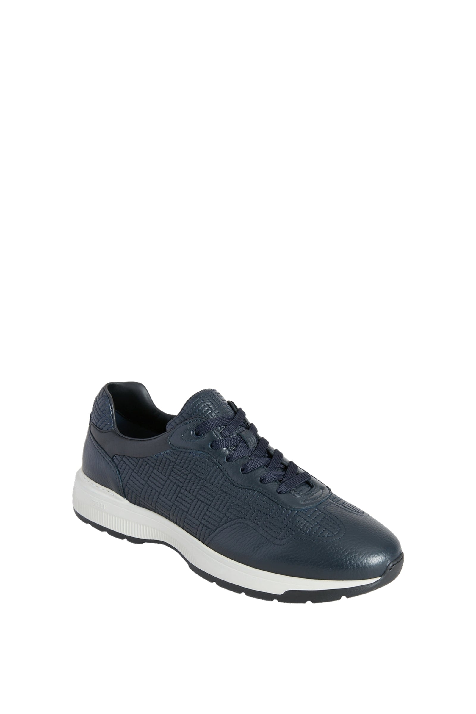 Baskets basses en cuir - Bleu & Blanc