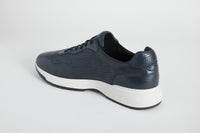 Baskets basses en cuir - Bleu & Blanc