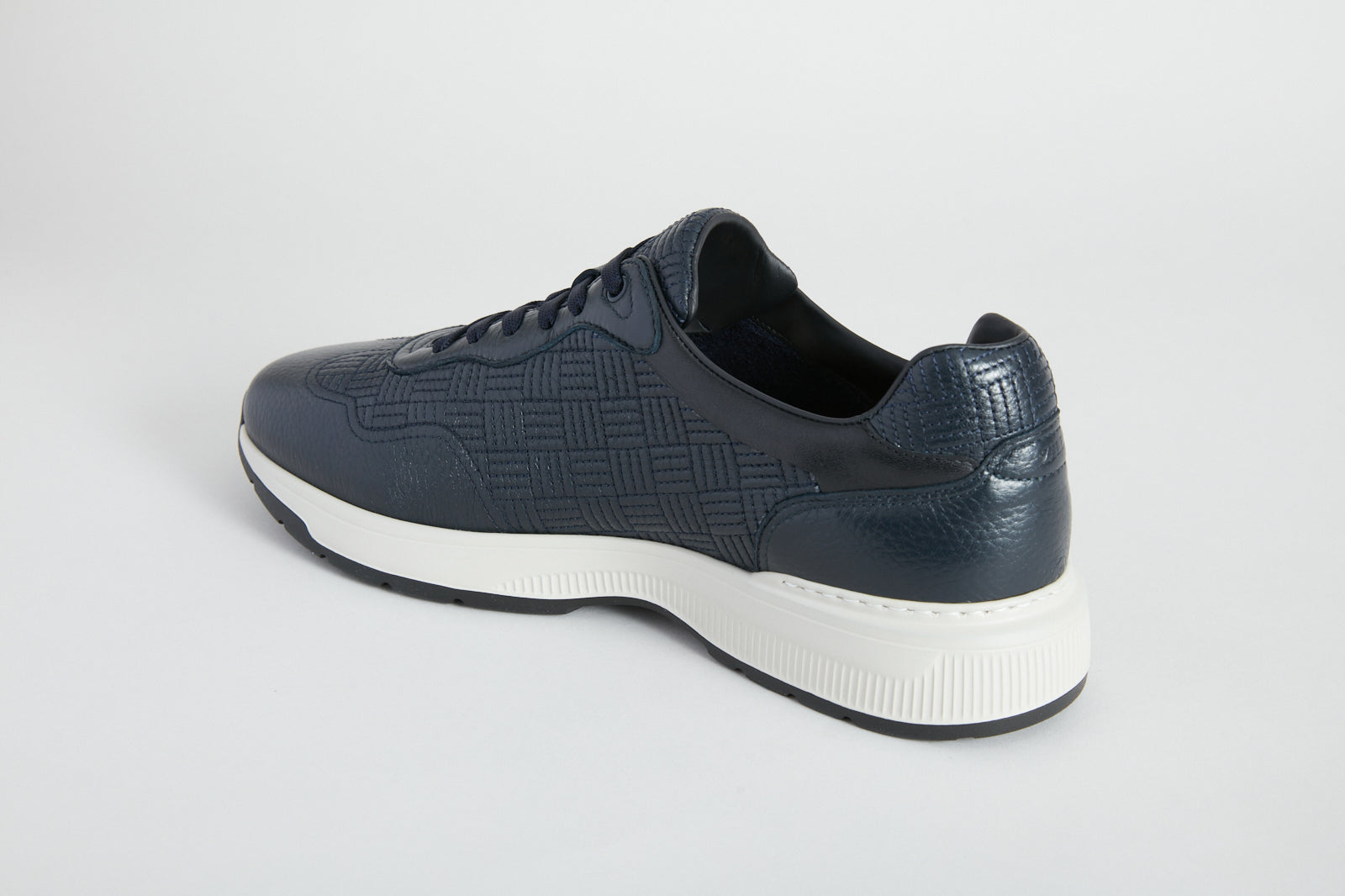 Baskets basses en cuir - Bleu & Blanc