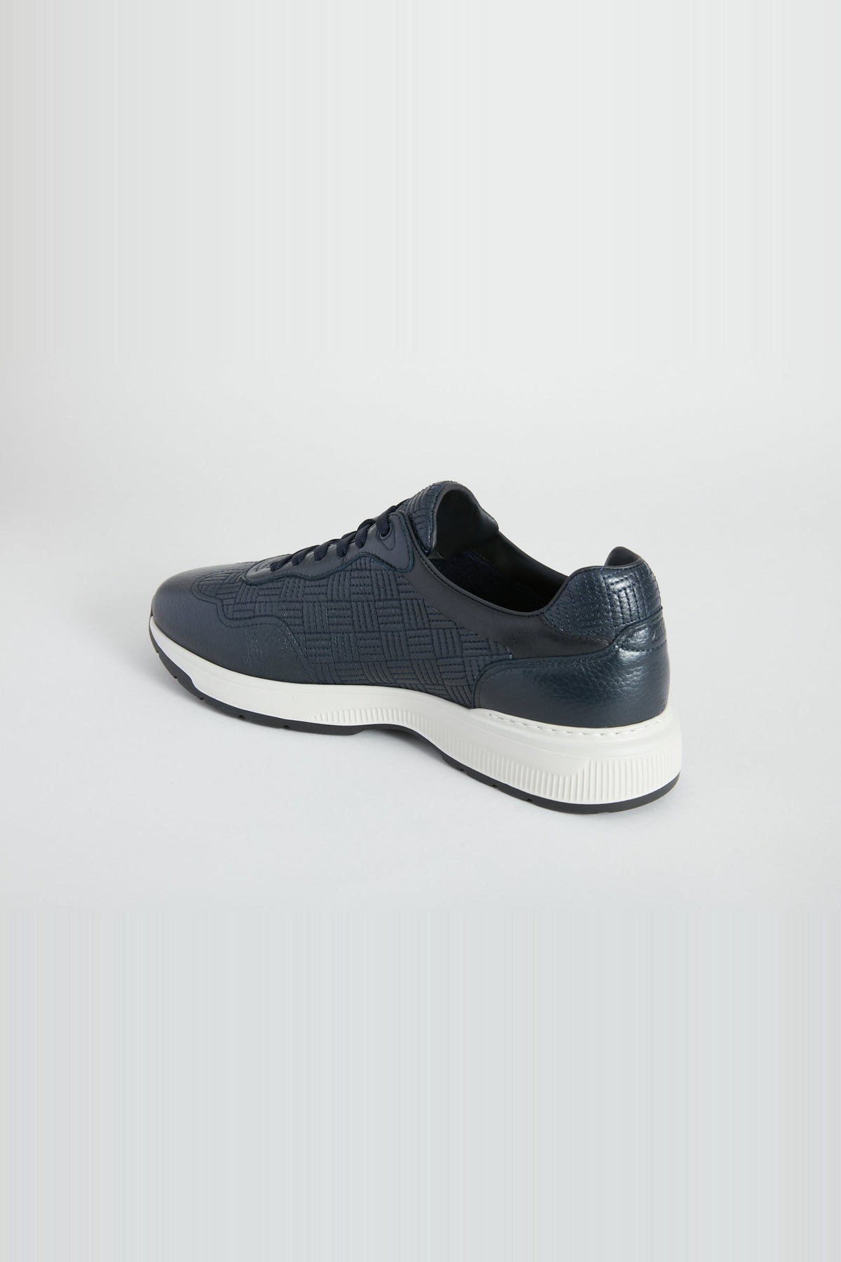 Sneakers basses en cuir - Bleu & Blanc