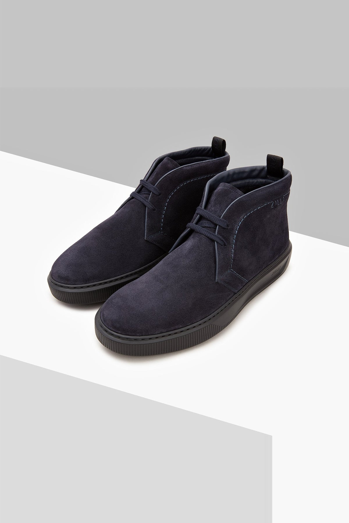 Leather derbies - Dark Navy