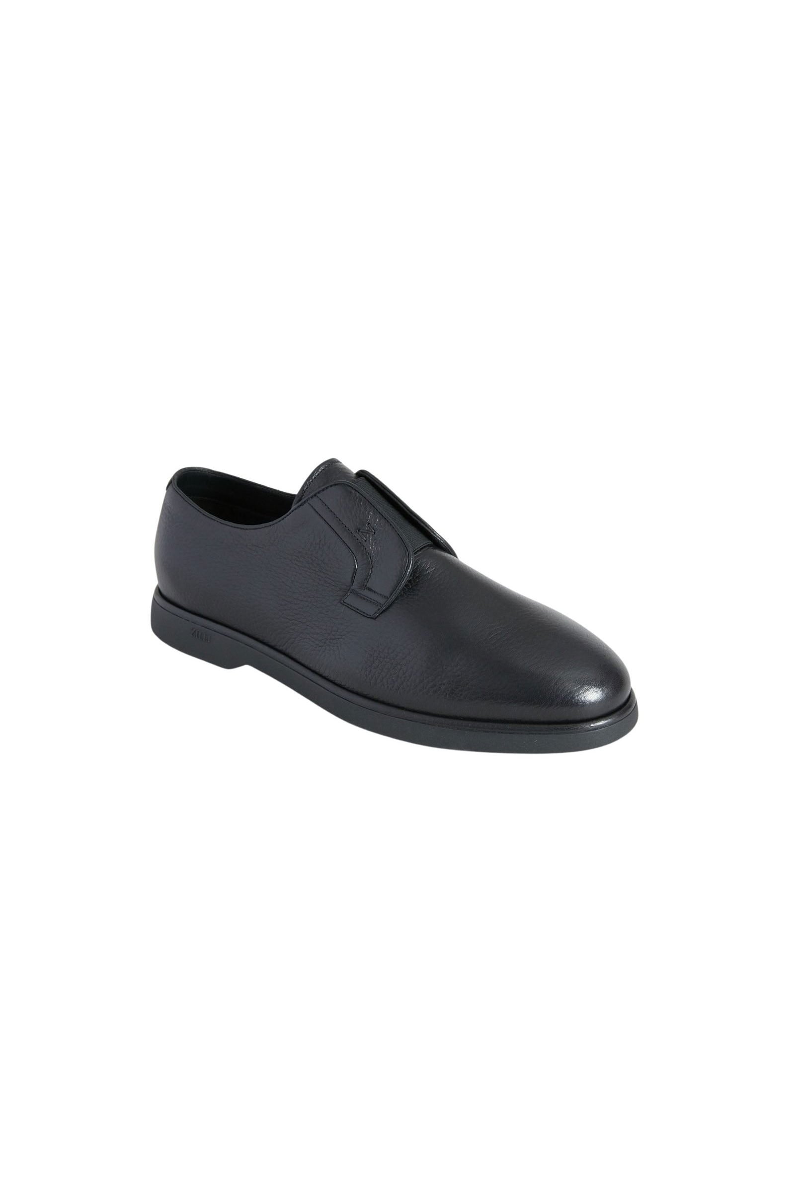 Mocassins en cuir exotique grainé - Noir
