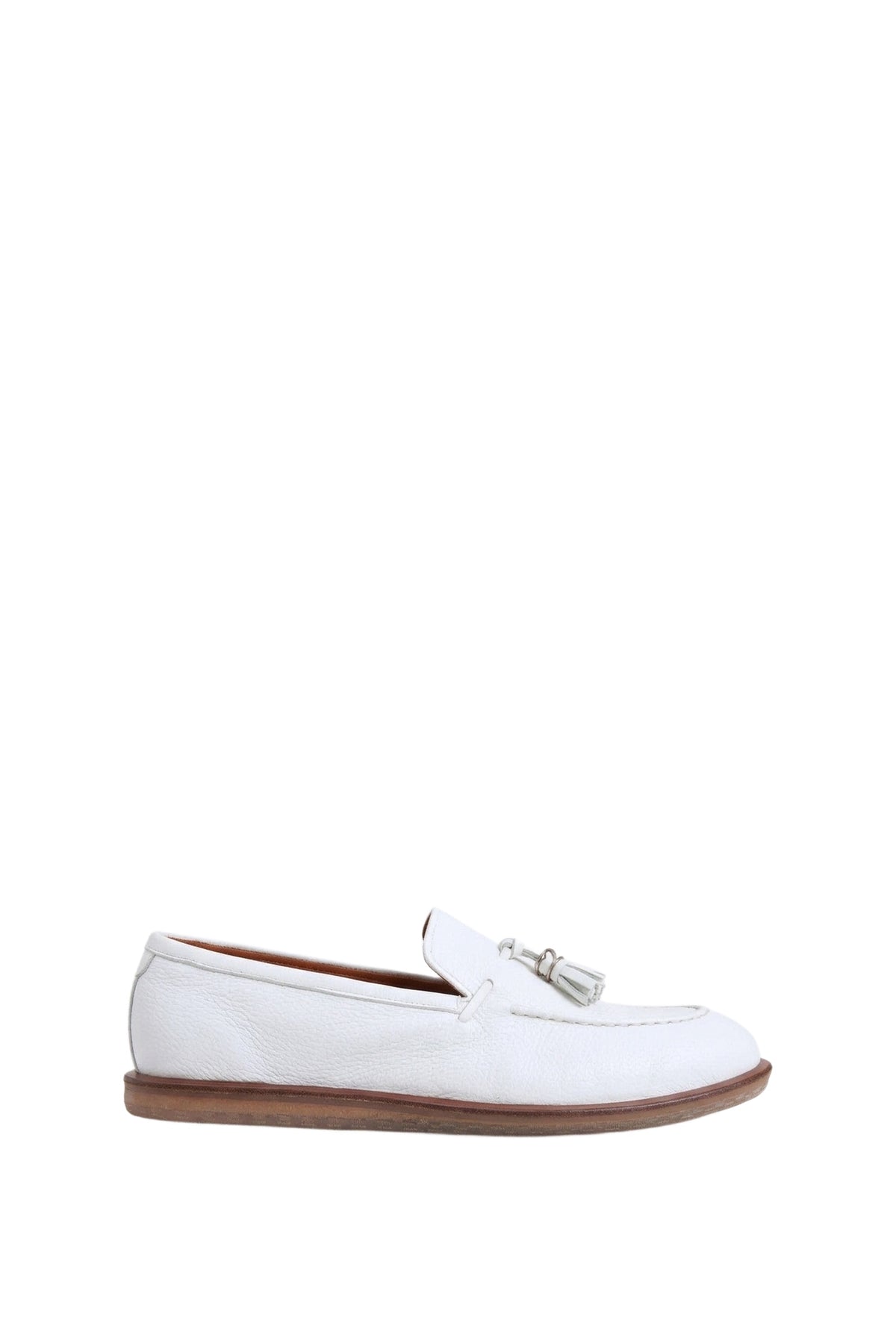 Mocassins en cuir précieux - Chalk