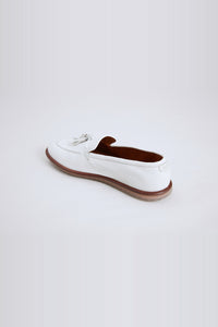 Leather loafers - Chalk