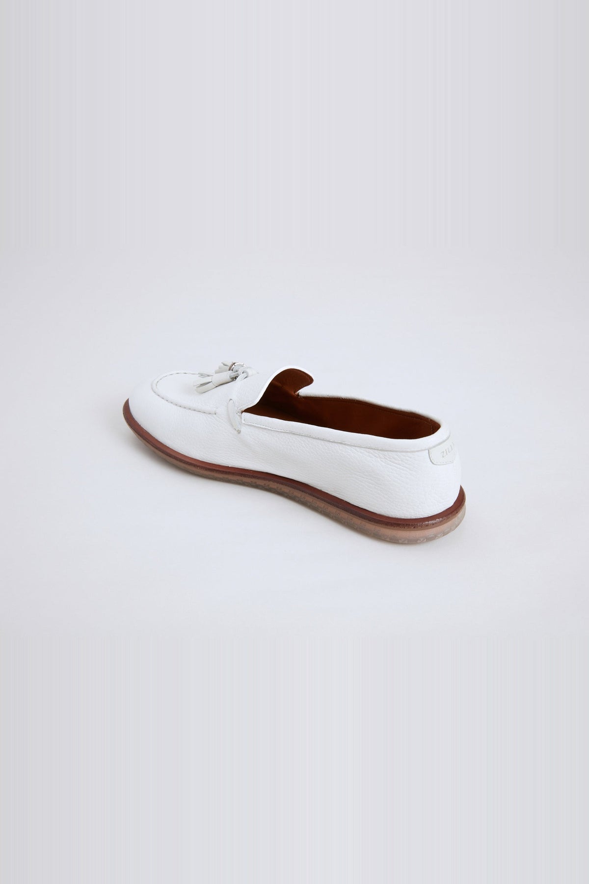 Leather loafers - Chalk