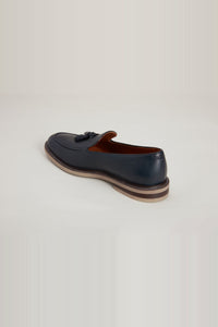 Loafers in fine leather - Dark Navy