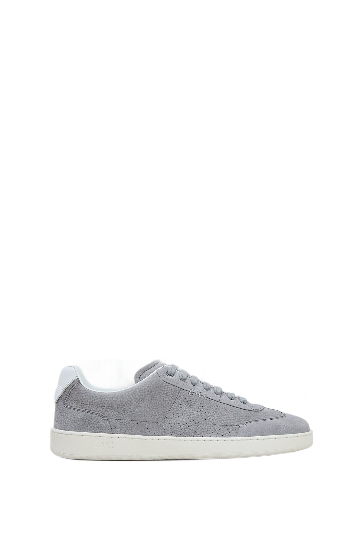 Baskets basses en cuir précieux - Light Charcoal
