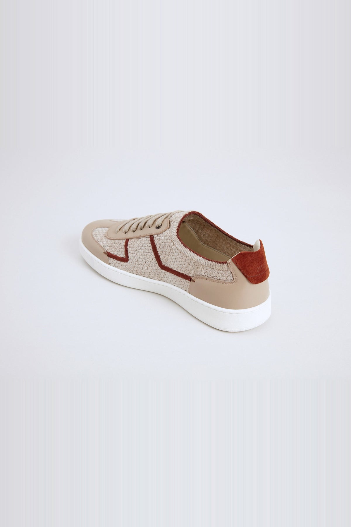 Sneakers basses en lin - Taupe & Tan