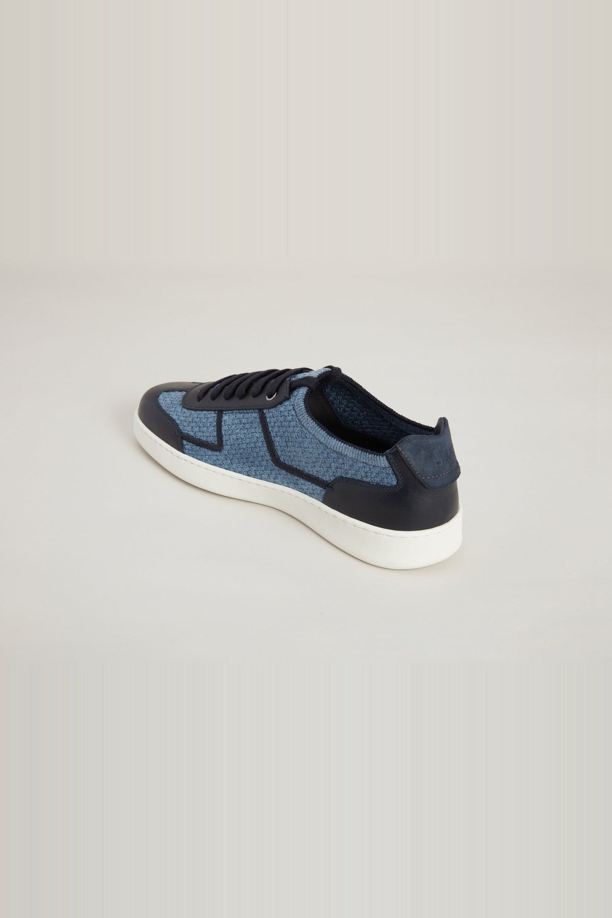 Low-top linen trainers - Dark Navy