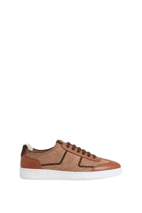 Baskets basses en lin - Tan & Dark Brown
