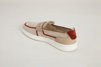 Baskets basses en lin - Taupe & Tan