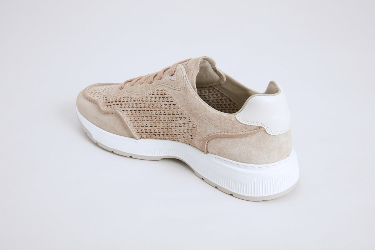 Sneakers basses en cuir - Stone