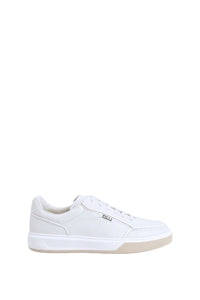 Sneakers basses en cuir précieux - Chalk