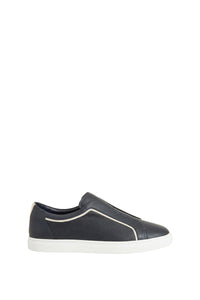 Sneakers basses en cuir précieux - Blue Navy