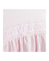 Short-sleeved cotton dress - Marshmallow