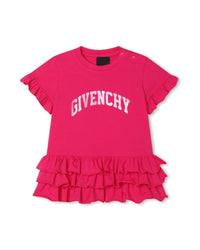 Robe à manches courtes en coton - Rose pep's