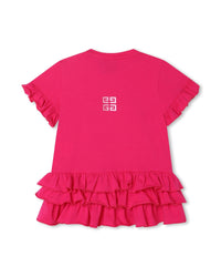 Robe à manches courtes en coton - Rose pep's