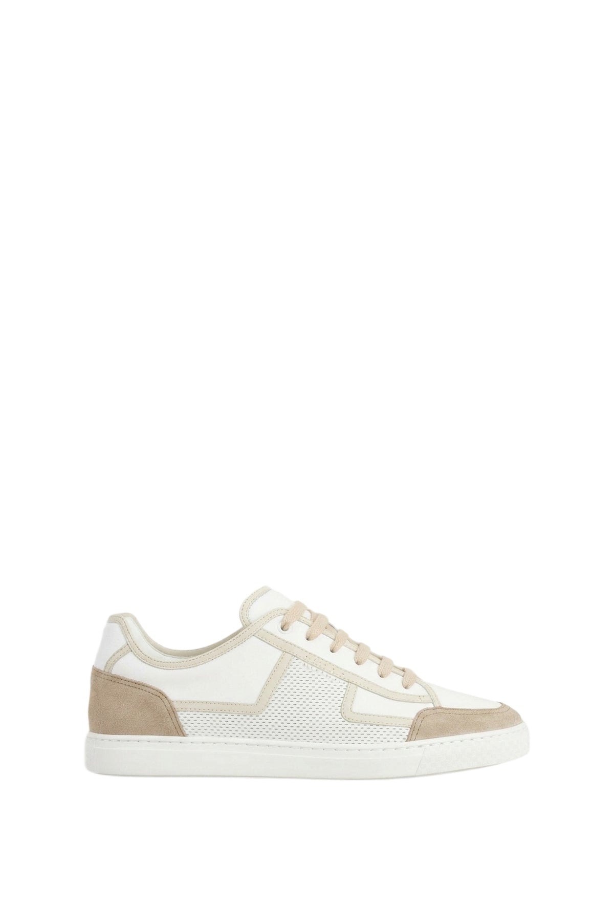 Baskets basses en cuir - Chalk