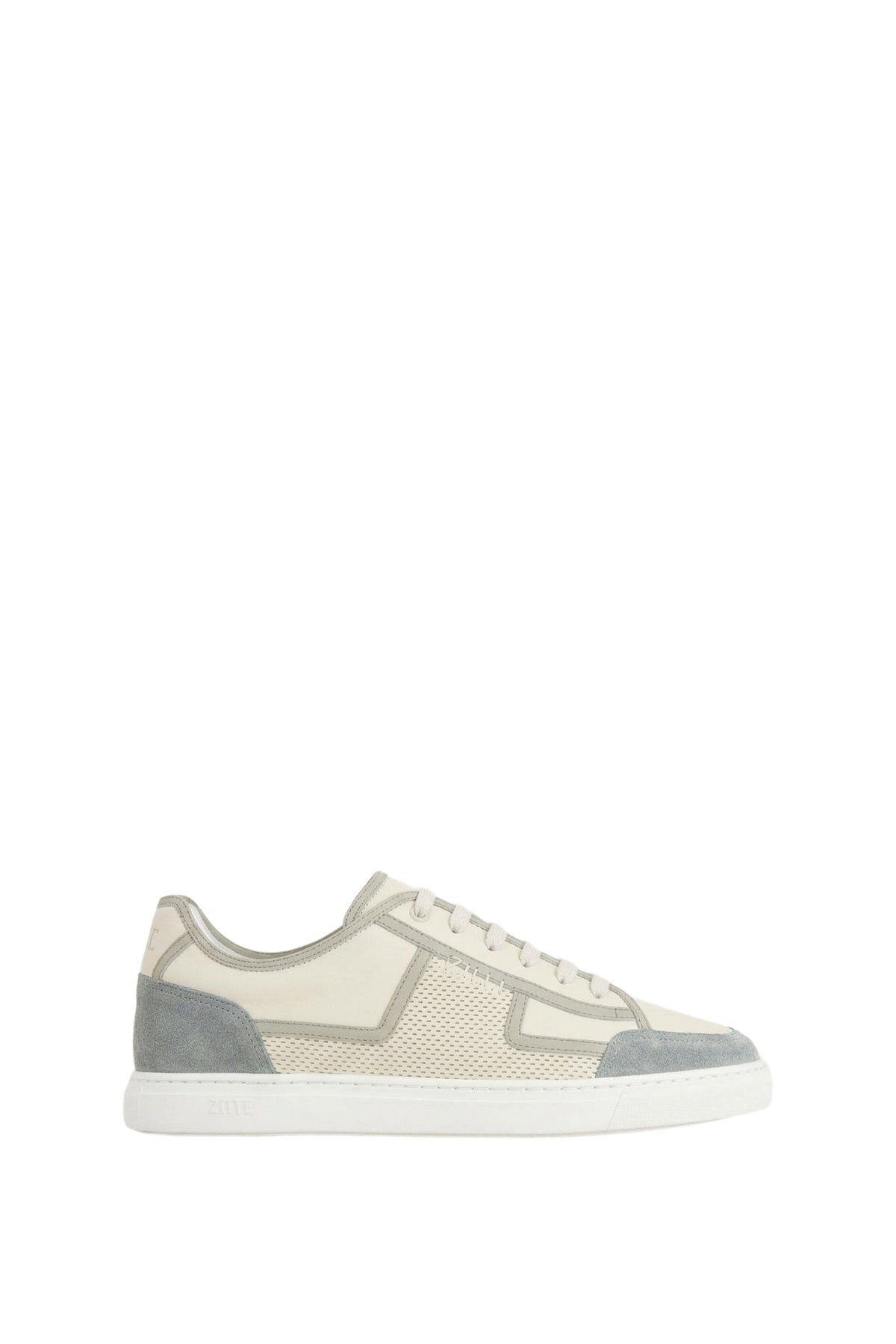 Baskets basses en cuir précieux - Light Charcoal
