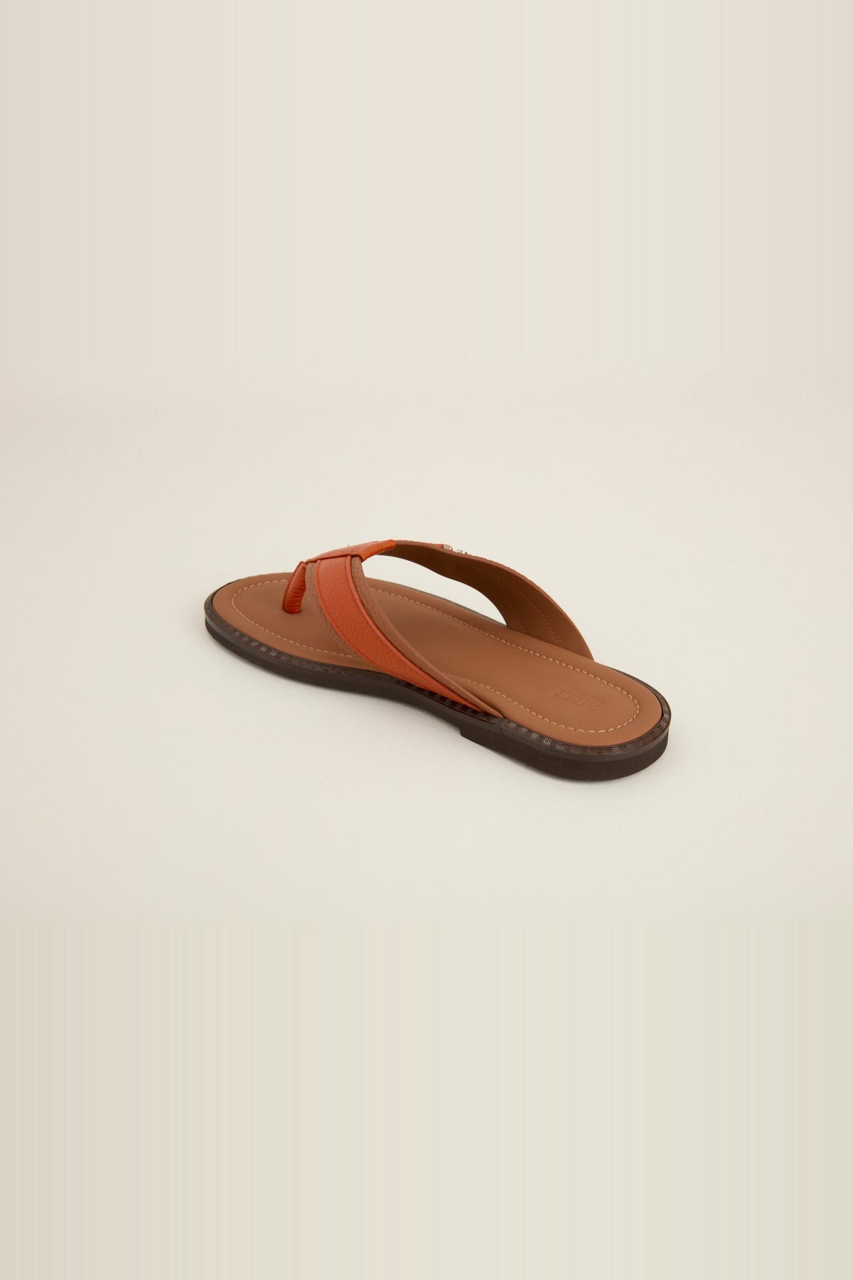 Sandales à logo en cuir - Tan