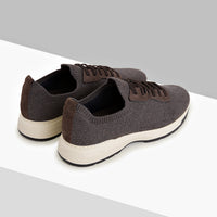 Baskets basses en cachemire - Coffee