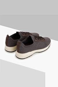 Low-top cashmere trainers - Coffee