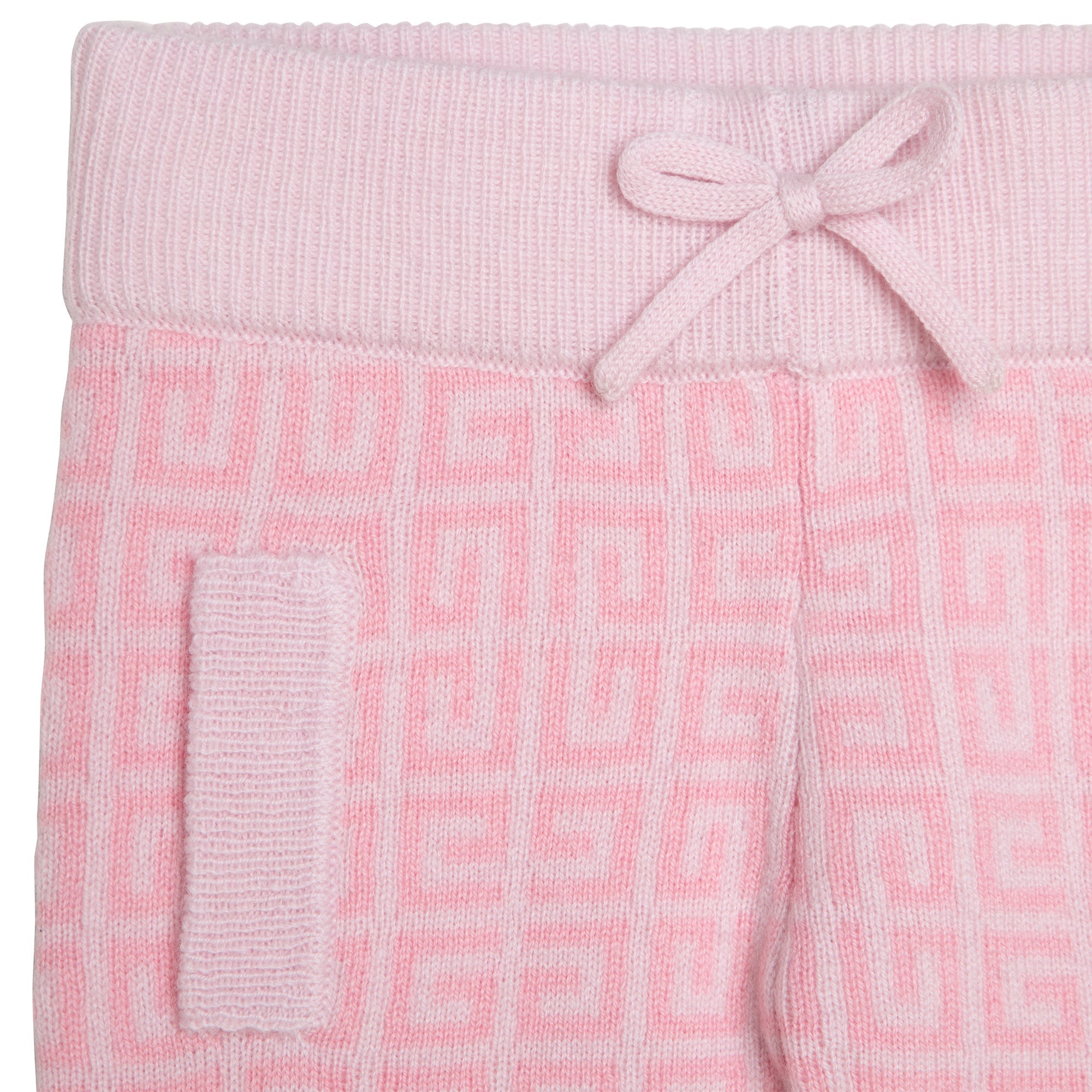 Pantalon à motif jacquard 4G en laine et cachemire - Marshmallow