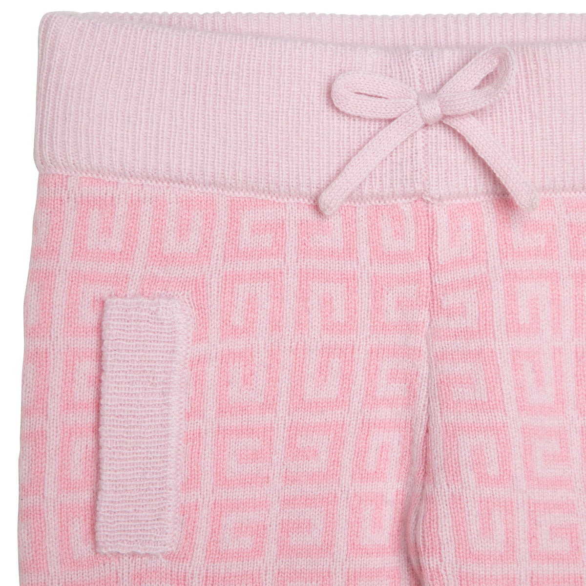 Pantalon en laine à motif jacquard - Marshmallow