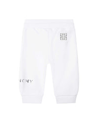 Pantalon taille élastique en molleton - Blanc