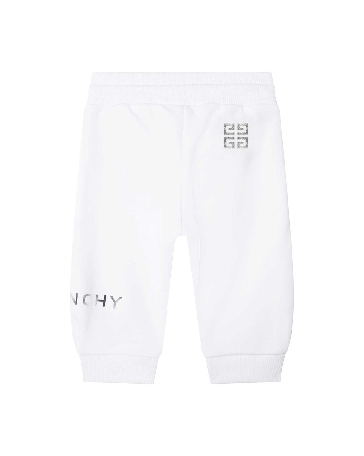 Pantalon taille élastiquée en molleton - Blanc