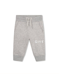 Pantalon de jogging en coton - Gris chiné