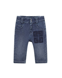 Cotton denim trousers - Stone