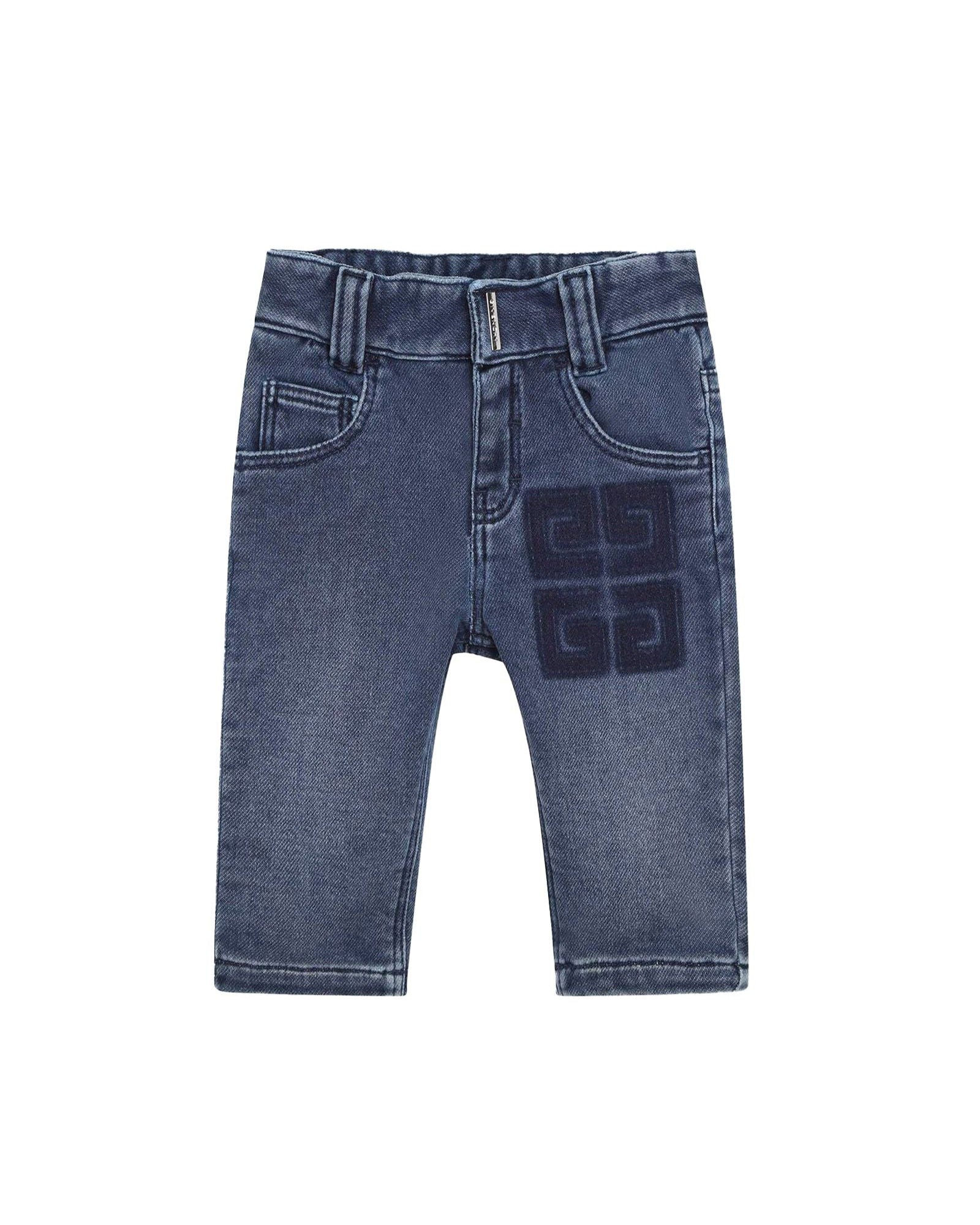 Cotton denim trousers - Stone