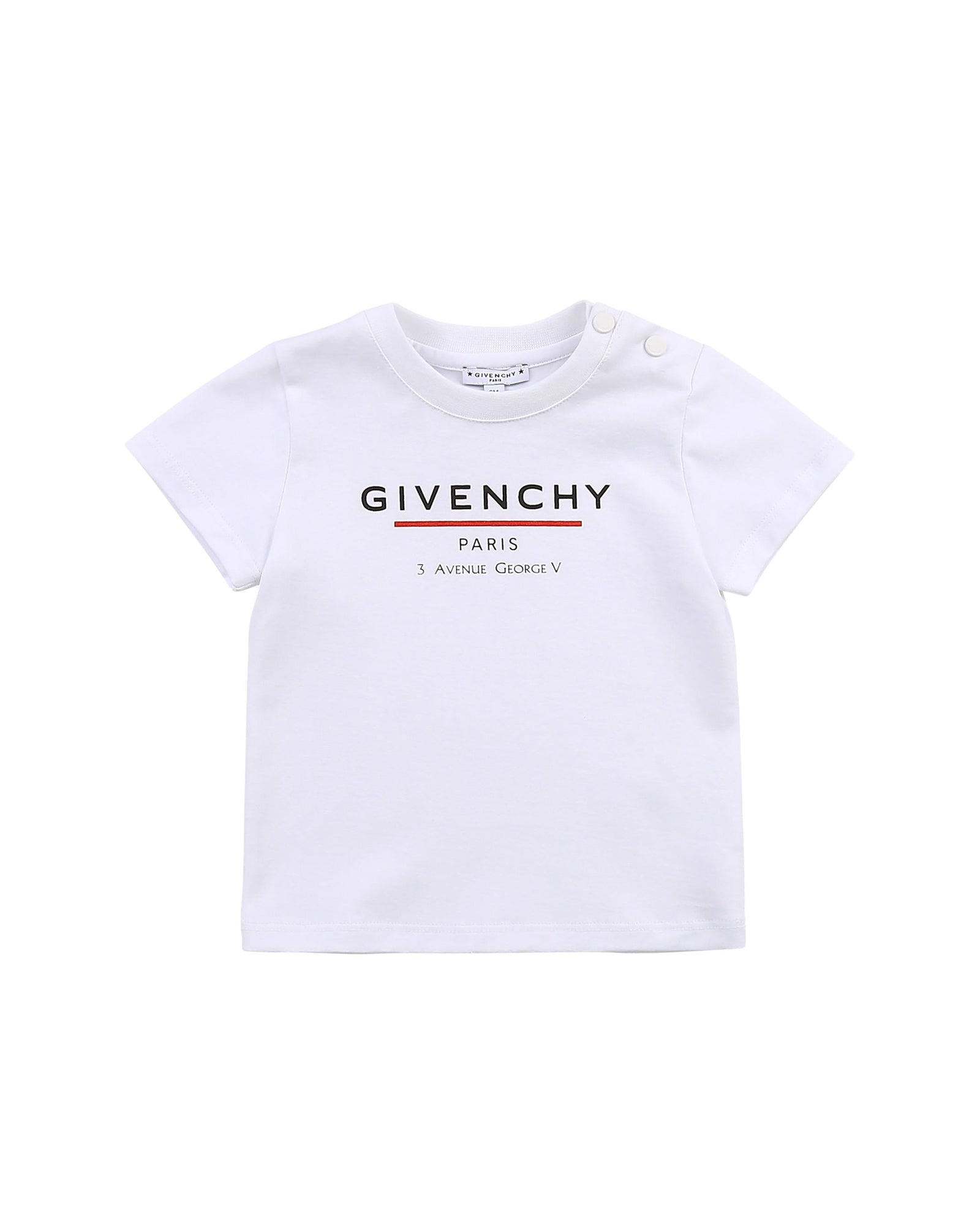 T-shirt avec pressions gravées - Blanc