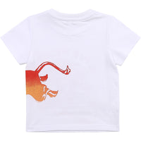 T-shirt avec pressions gravées - Blanc