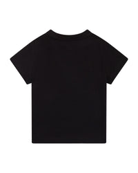 T-shirt with press stud fastening - Black