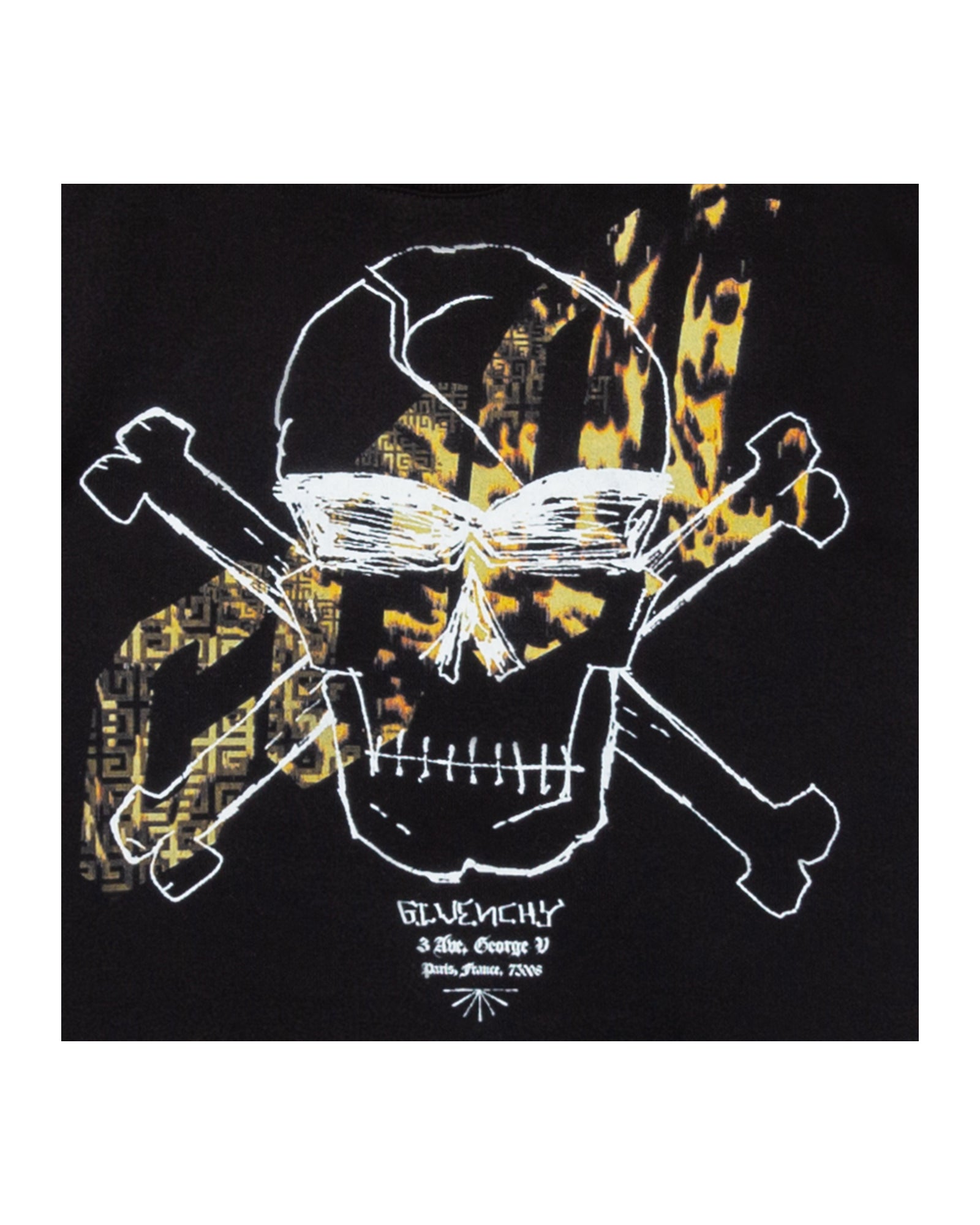 T-shirt with press stud fastening - Black