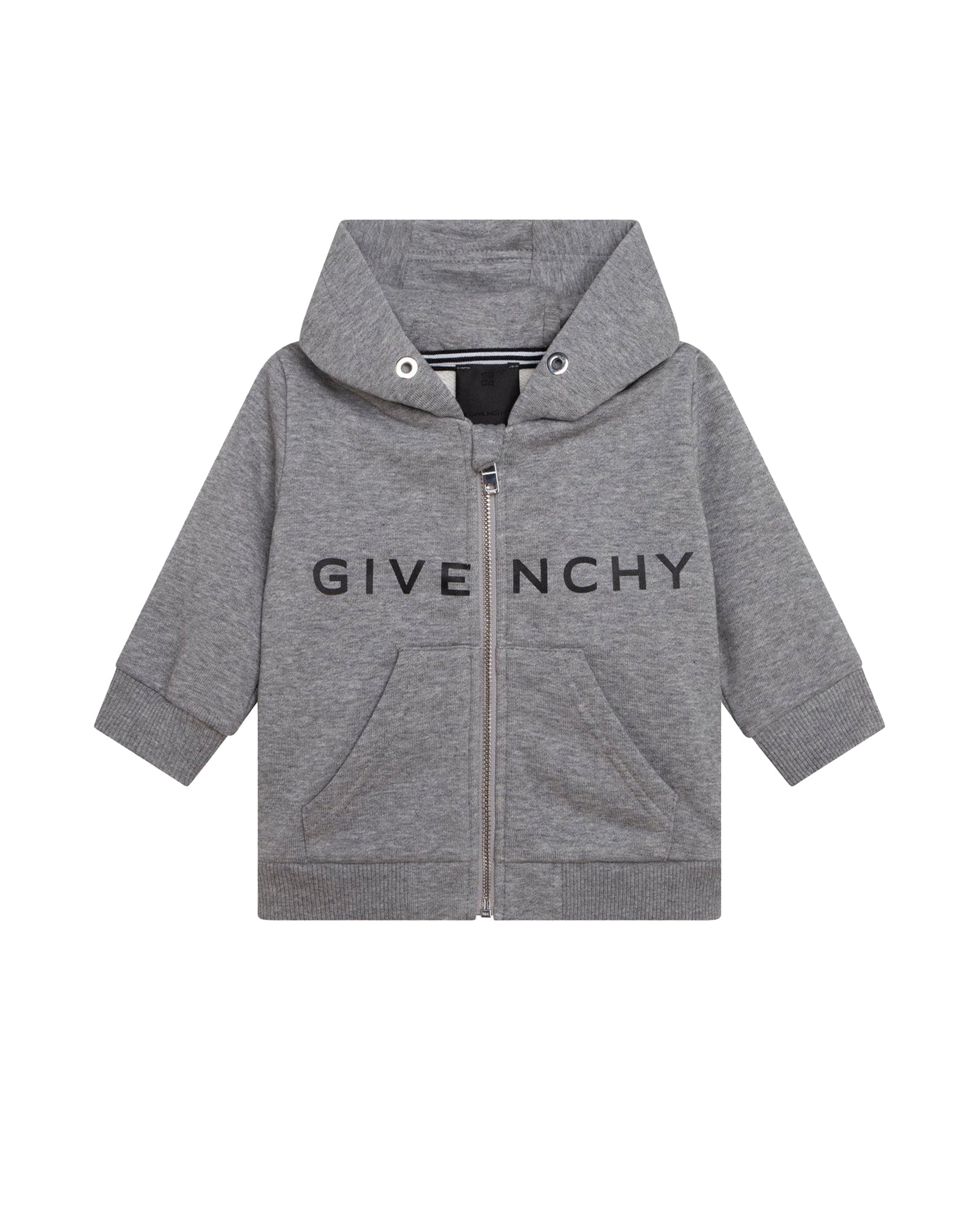Fleece hooded cardigan - Heather Grey
