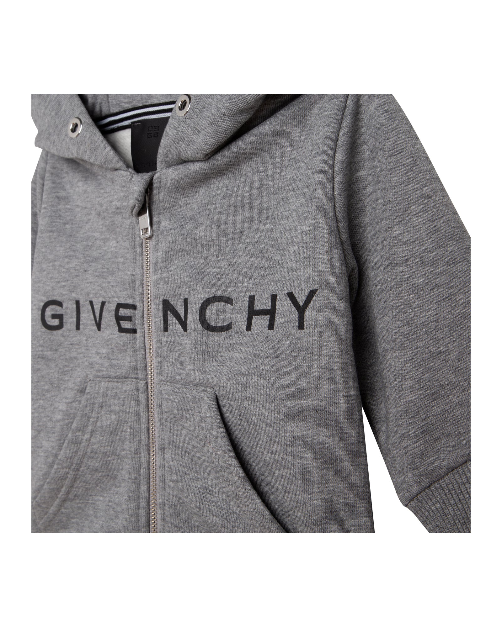 Fleece hooded cardigan - Heather Grey